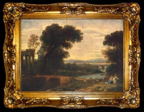 framed  Claude Lorrain Landscape with the Rest on the Flight into Egypt, ta009-2